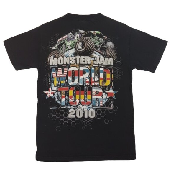 Vintage 2010 Tee Shirt Monster Jam World Tour 2010 Small US S Advance Auto Parts - Picture 2 of 15